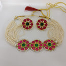 Midas Touch Glam Kundan Stone And Pearl Choker Necklace Set