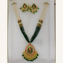 Midas Touch Glam Kundan Stone And Pearl Necklace Set