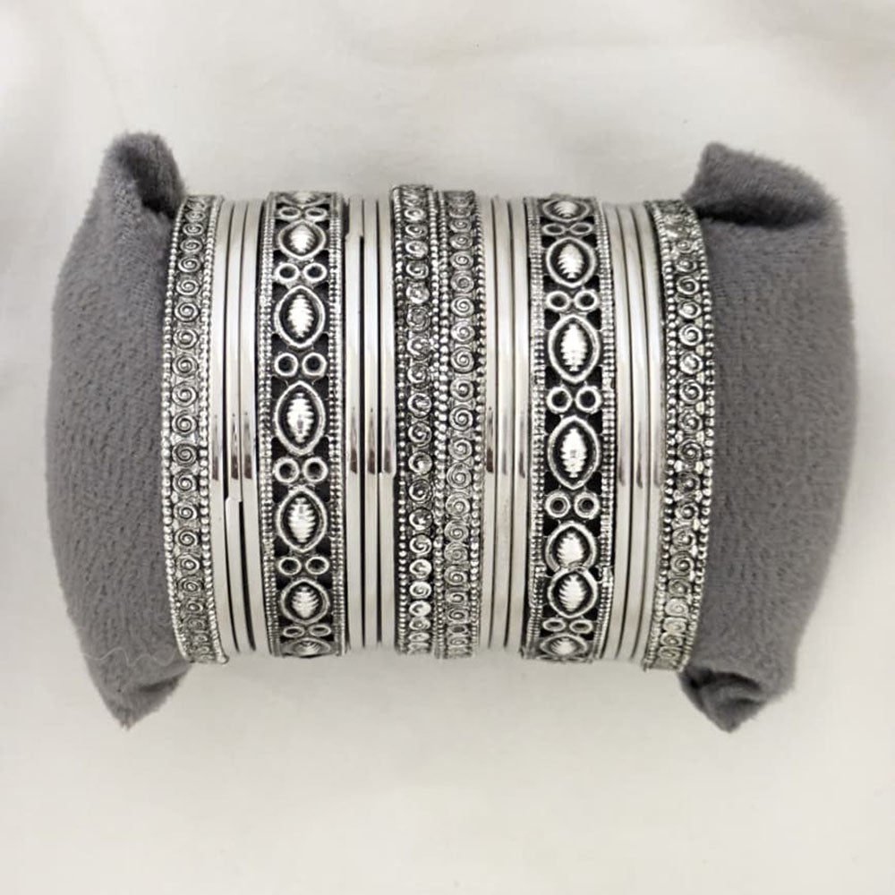 Shree Asha Bangles Oxidised Plated Bangles Set