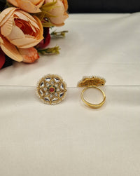 LAFZ  Floral Motif with Pearl Beading - PMRG18