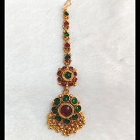 Lalso Lifestyle Elegant Pota Stone And Pearl Maangtikka for Women