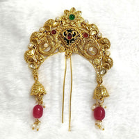 Lalso Lifestyle Designer Hair Jewellery Hair Accessories Aambada Khopa Veni Bun Brooch Juda Pin Hair Pin For Women
