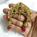 Lalso Lifestyle Designer Hair Jewellery Hair Accessories Aambada Khopa Veni Bun Brooch Juda Pin Hair Pin For Women