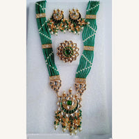 Midas Touch Glam Kundan Stone And Pearl Necklace Set