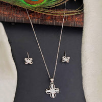 Js Fashion Stylish Austrian Stone Chain Pendant Set