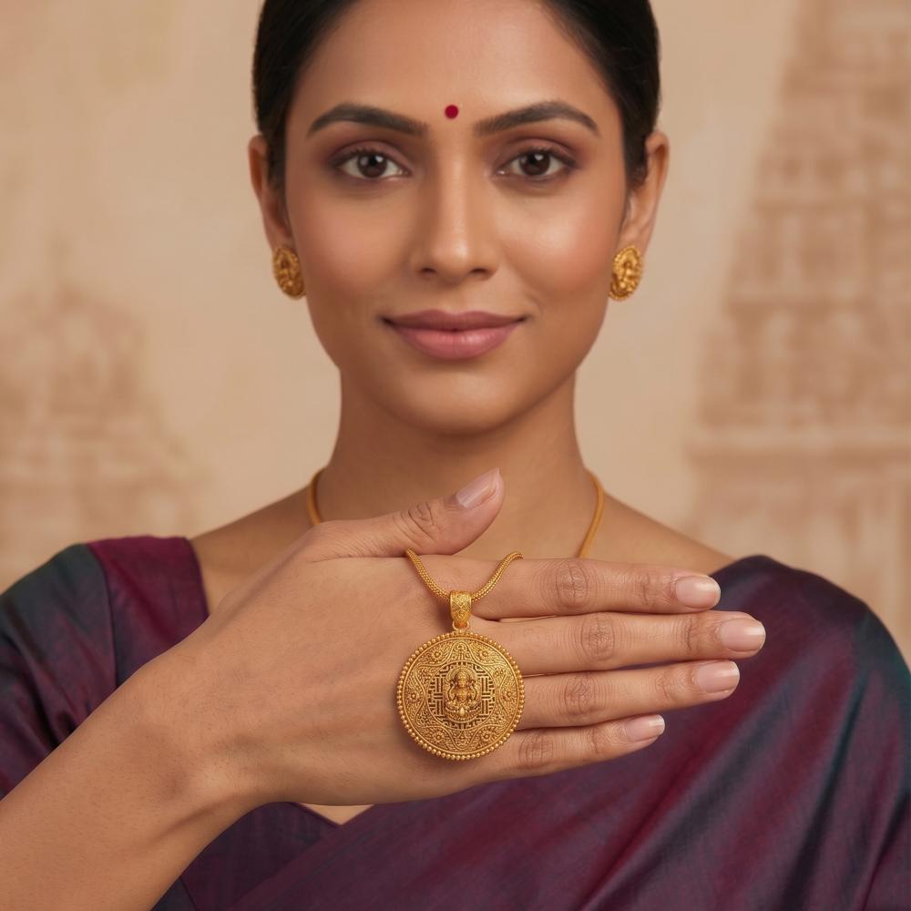 Js Fashion  Designer High Gold Polish Pendant Set