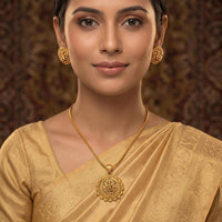 Js Fashion  Beautiful Designer High Gold Fancy Style Pendant Set