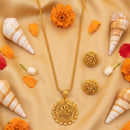 Js Fashion  Beautiful Designer High Gold Fancy Style Pendant Set