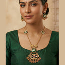 Js Fashion  Heritage Rajwadi Polish Fancy Style Pendant Set