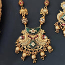 Js Fashion Premium Pota Stone And Pearl Necklace Set