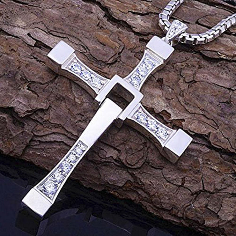 Darshana Jewels Religious Cross Crystal Stone Chain Pendant