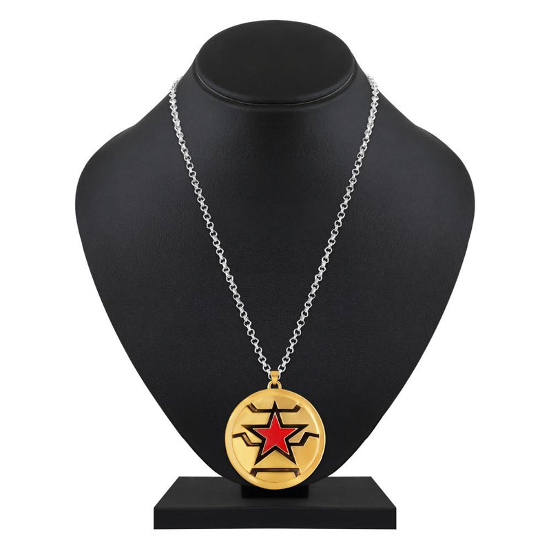 Mahi Meenakari Work Hollywood Movie Inspired Shield Pendant Locket Necklace for Men and Women (PS1101907M)