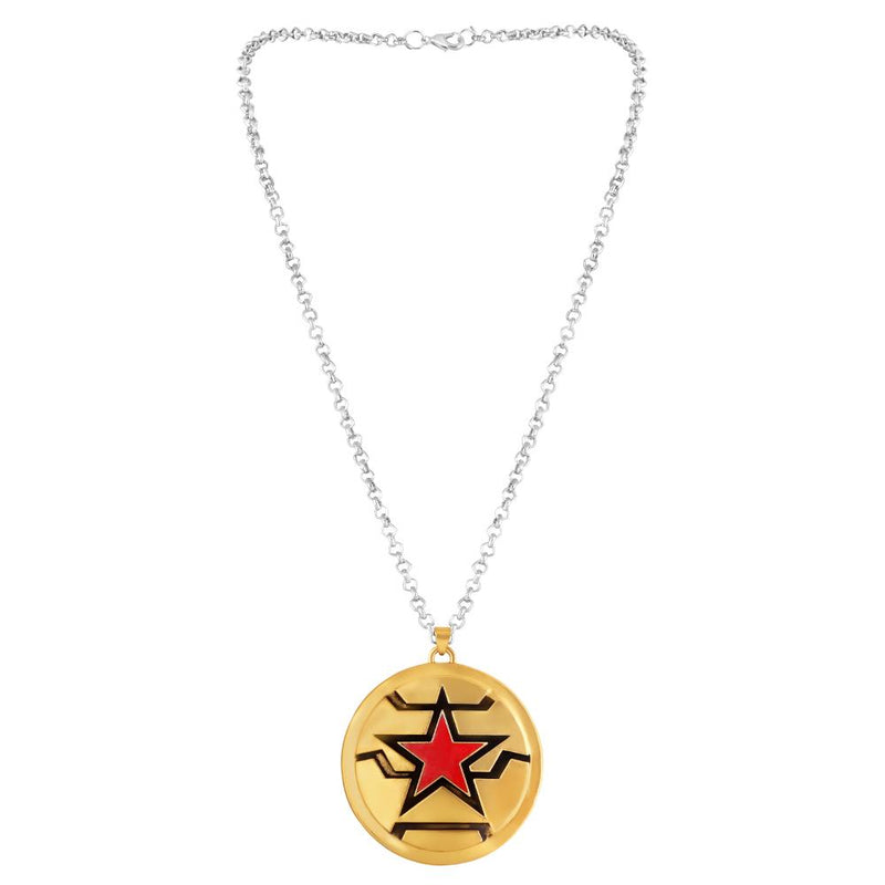 Mahi Meenakari Work Hollywood Movie Inspired Shield Pendant Locket Necklace for Men and Women (PS1101907M)