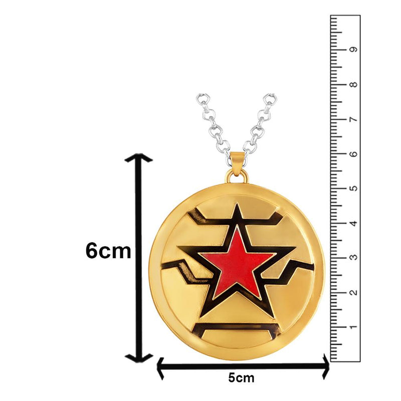 Mahi Meenakari Work Hollywood Movie Inspired Shield Pendant Locket Necklace for Men and Women (PS1101907M)