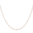 Mahi Lightweight Elegant White Artificial Pearl & Rose Gold-Toned Necklace for Women (PS1101968Z)