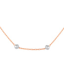 Mahi Elegant Rose Gold Plated Minimal Beaded Chain Necklace Stylish Neck Chain for Women (PS1101970Z)