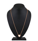 Mahi White Clover Pendant Necklace with Beaded Edge on Rose-Gold Tone Chain Pendant for Women (PS1101971ZWhi)
