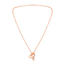 Mahi Rose & Heart Shaped Sparkling White Crystals Pendant Necklace for Women (PS1101973ZWhi)