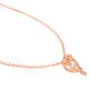 Mahi Rose & Heart Shaped Sparkling White Crystals Pendant Necklace for Women (PS1101973ZWhi)