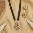Js Fashion  Kemp Jewellery Full Stone Matte Gold Polish Fancy Style Pendant Set