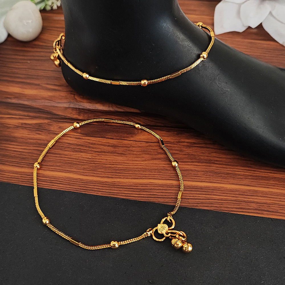 JS Fashion Royal High Gold Designer Anklet (Payal)