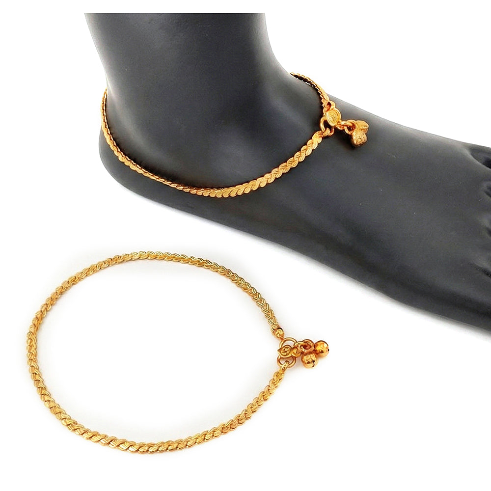 JS Fashion Royal High Gold Designer Anklet (Payal)