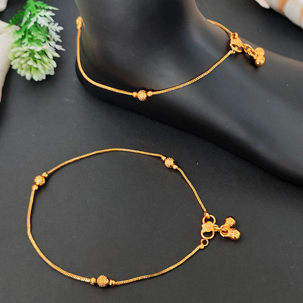 JS Fashion Royal High Gold Designer Anklet (Payal)