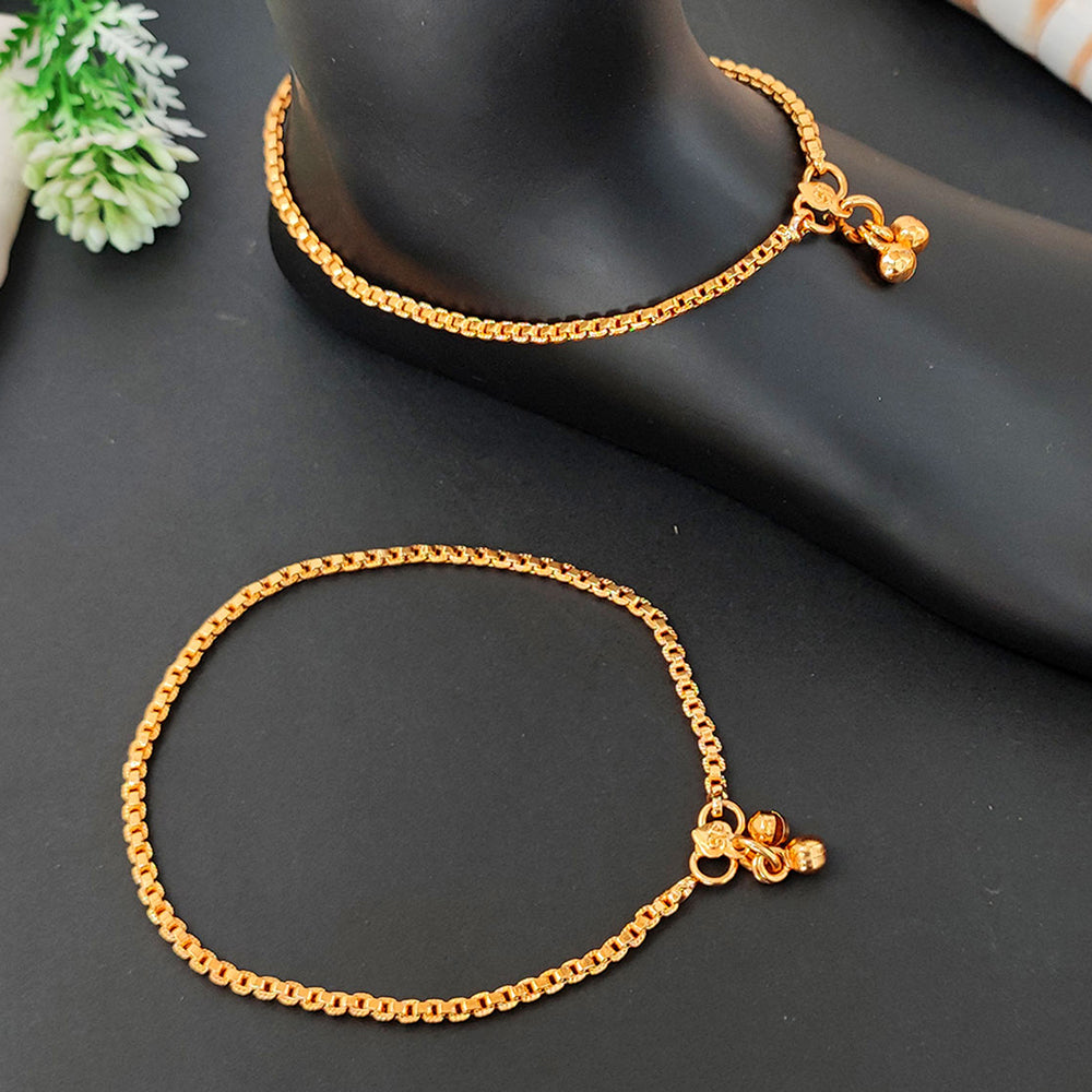 JS Fashion Royal High Gold Designer Anklet (Payal)