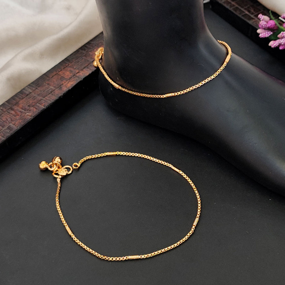 JS Fashion Royal High Gold Designer Anklet (Payal)