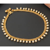 JS Fashion Royal High Gold Pearl Designer Anklet (Payal)