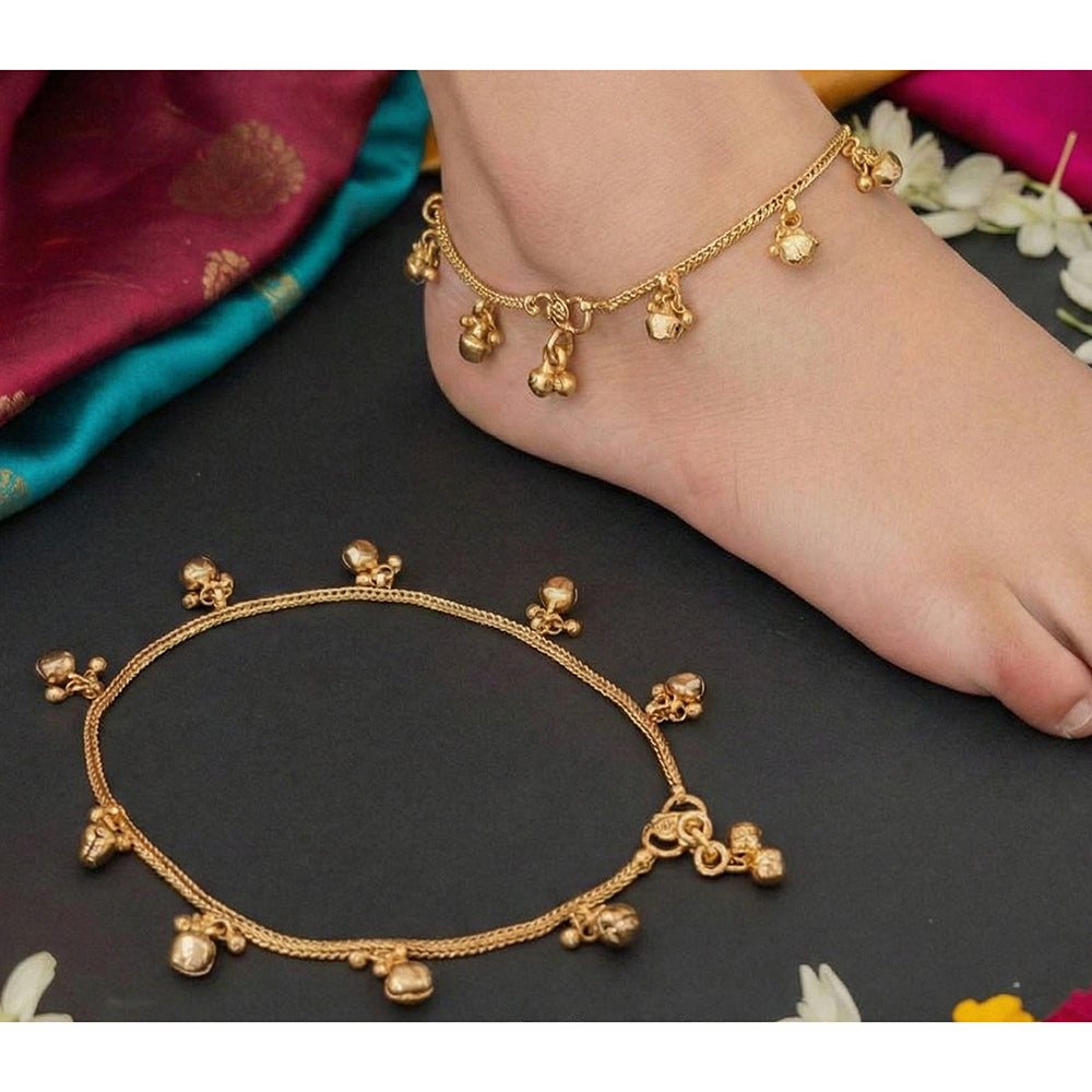 JS Fashion Royal High Gold Designer Anklet (Payal)