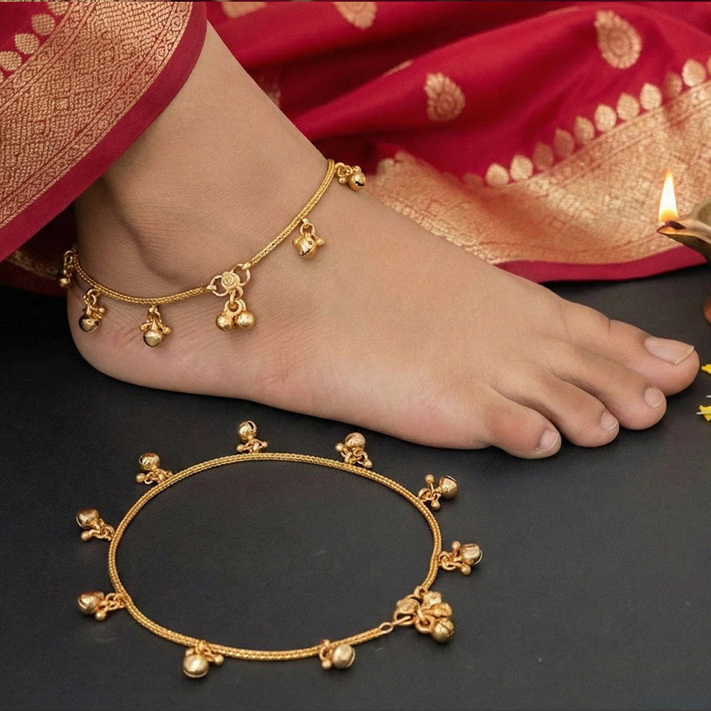 JS Fashion Royal High Gold Designer Anklet (Payal)