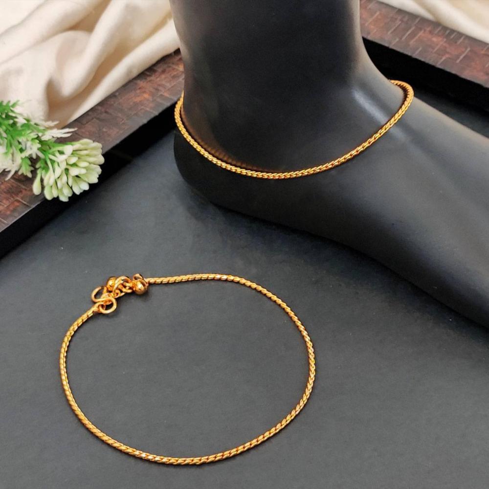 Js Fashion  Premium High Gold Anklet Lightweight Design