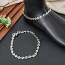 Js Fashion  Elegant Heart Chain Designer Anklet