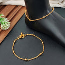 Js Fashion  Premium Gold Finish Beaded Anklet Lightweight Payal