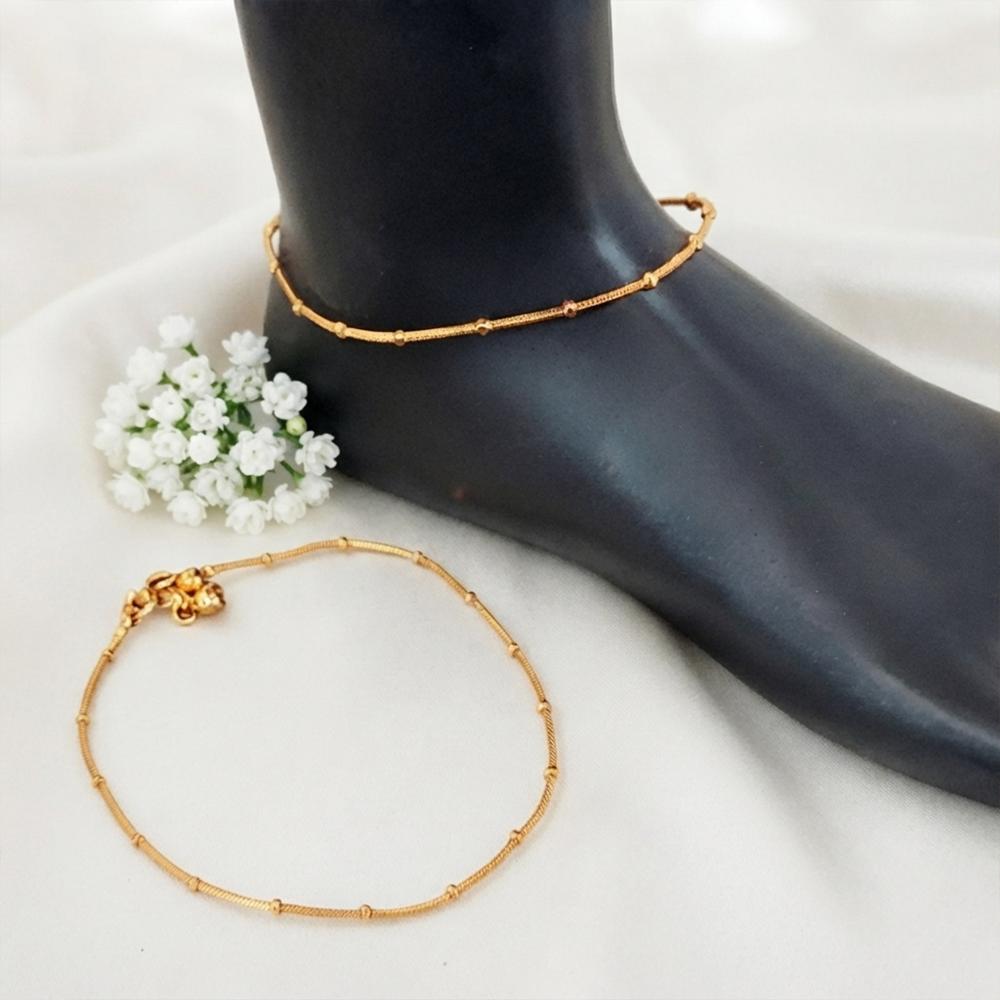 Js Fashion  Premium High Gold Lightweight Anklet Chain