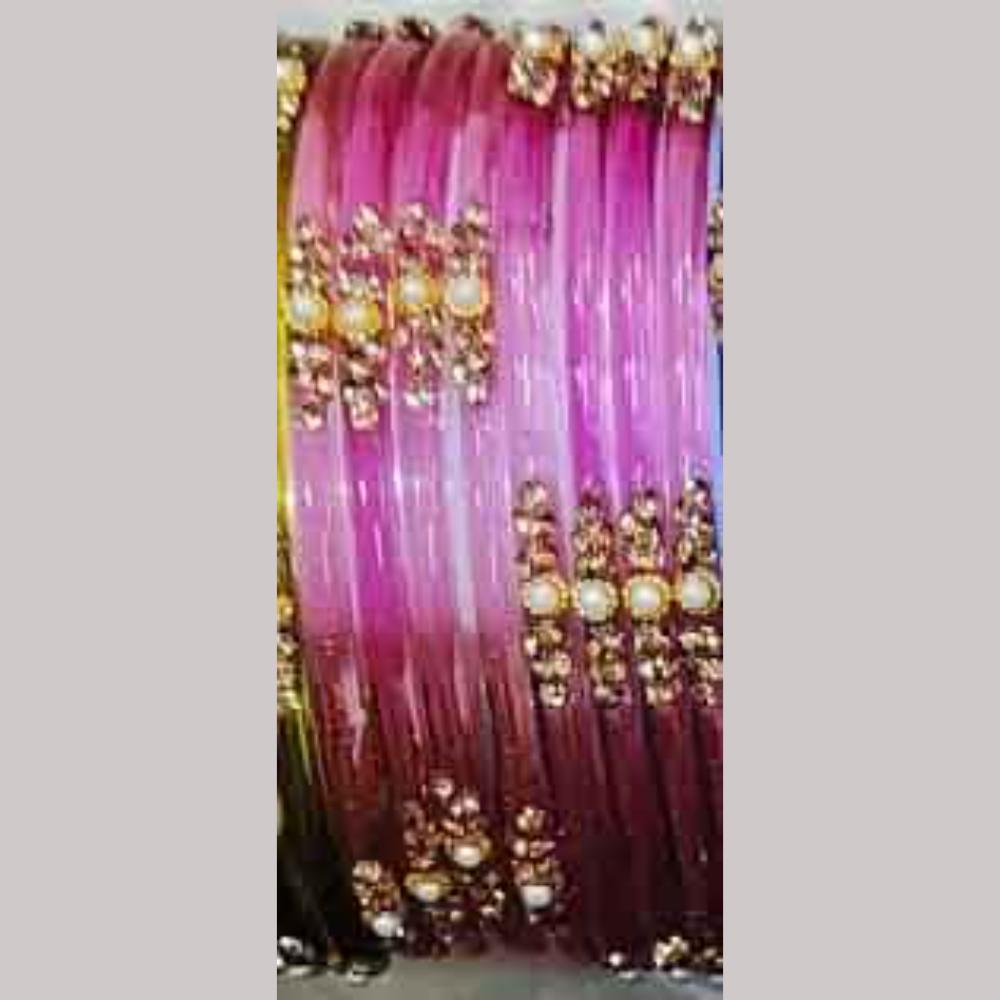 Chitra Bangles Multi Color Glass Bangle (12 Piece In 1 Box)