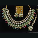 Midas Touch Divine Beauty Crystal Stone And Pearl Necklace Set