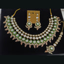 Midas Touch Divine Beauty Crystal Stone And Pearl Necklace Set