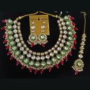 Midas Touch Divine Beauty Crystal Stone And Pearl Necklace Set