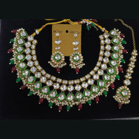Midas Touch Divine Beauty Crystal Stone And Pearl Necklace Set