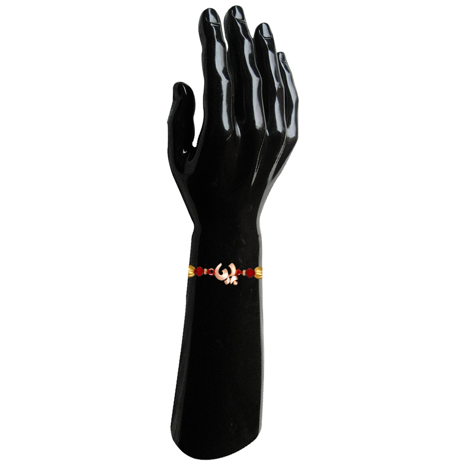 Mahi Rose Gold Plated Devine Om Rakhi for Brother (RA1100728Z)