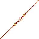 Mahi Rose Gold Plated Devine Om Rakhi for Brother (RA1100728Z)
