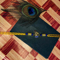 Mahi Religious Lord Krishana Meena Work Rakshabandhan Rakhi for Brother, Bhai, Bro (RA1100761G)