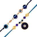 Mahi Combo of 2 Evil Eye Rakhi with Artificial Pearls for Brother (RCO1105818G)