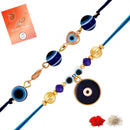 Mahi Combo of 2 Evil Eye Rakhi with Artificial Pearls for Brother (RCO1105818G)