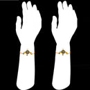 Mahi Doctor Theme Rakhi Combo Set of 2 for Brother | Stethoscope & Heartbeat Design in Antique Gold Finish (RCO1105833G)