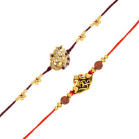 Mahi Combo of Jay Shree Ram an OM Rakhis with Rudraksh for Brother (RCO1105845G)