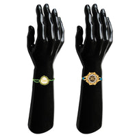 Mahi Bhai & Bro Engraved Rakhi Combo Set of 2 for Brothers (RCO1105846G)