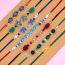 Mahi Rakhi Combo for Brother – Set of 7 Trendy Rakhi for Raksha Bandhan (RCSO1105827M)